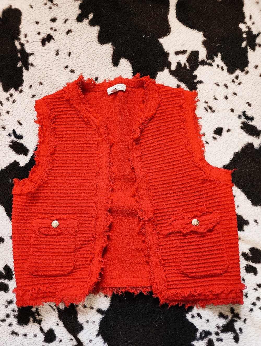 "J CREW" WOMEN'S VEST - RED